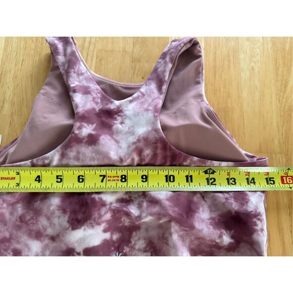 Athleta Conscious Crop Printed Sports Bra Just Dance Ballerina Gown Pink SZ M - Picture 7 of 10